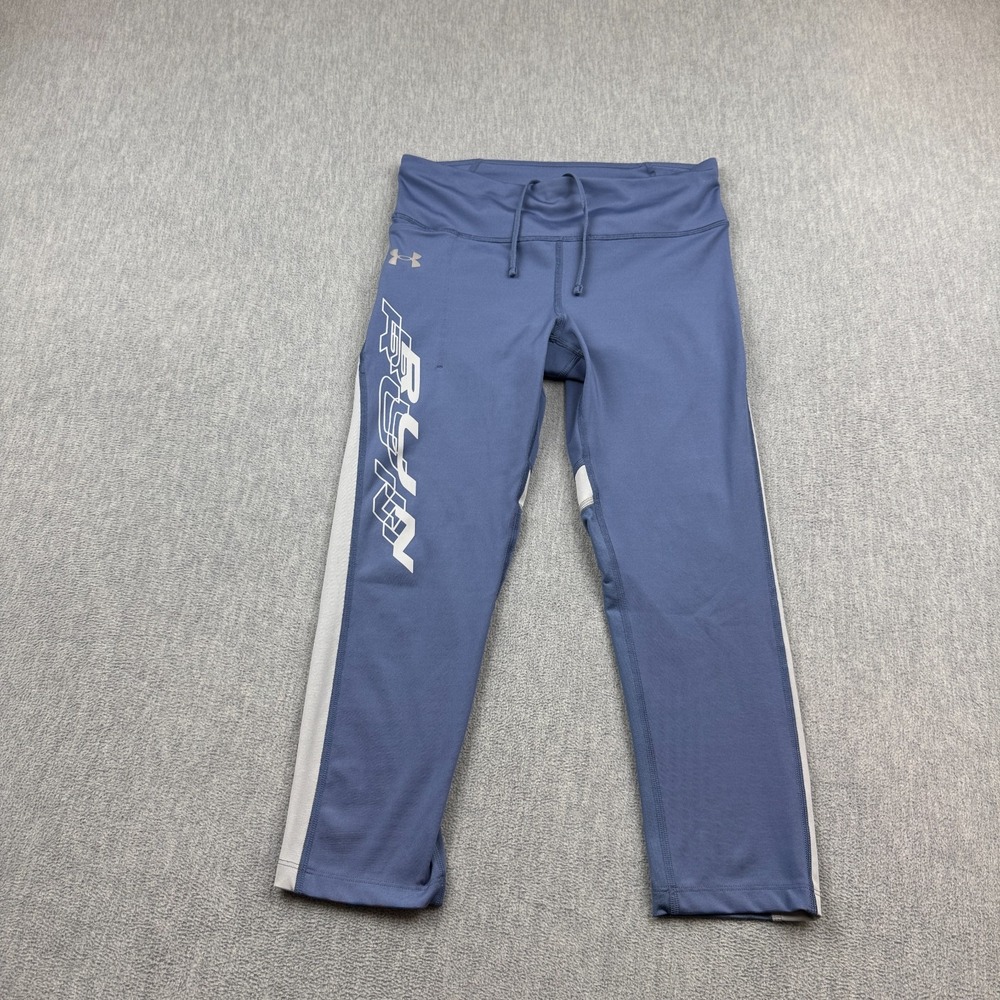 Under‎ Armour Leggings Womens Small Blue Heat Gear Compression Sport Gym Workout